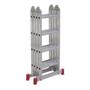 Imagem de Escada Articulada Botafogo Lar&Lazer 3 x 4 em alumínio 12 Degraus