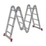 Imagem de Escada Articulada Botafogo Lar&Lazer 3 x 4 em alumínio 12 Degraus