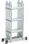 Imagem de Escada Articulada em Alumínio 3X4 12 Degraus 428132 - Worker