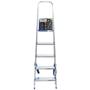 Escada de Alumínio 5 Degraus com Fita de Segurança Mor Imagem de Escada de Alumínio 5 Degraus com Fita de Segurança Mor