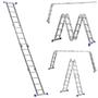 Imagem de Escada Dobravel Multifuncional Aluminio 4x4 16 Degraus com 8 Posicoes Mor
