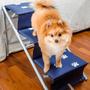 Imagem de Escada Escadinha Rampa Para Pet Cachorro 2 em 1 Dobrável Suporte Até 15 Kg