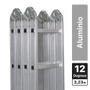 Imagem de Escada multifuncional de alumínio 4 x 3 com 12 degraus 13 em 1 - ESC0292 - Botafogo