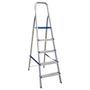 Escada Portátil Doméstica 5 Degraus Alumínio Antiderrapante Suporta Até 120kg Real Escadas Imagem de Escada Portátil Doméstica 5 Degraus Alumínio Antiderrapante Suporta Até 120kg Real Escadas