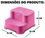 Imagem de Escadinha Infantil Dois Degraus Anti Derrapante Rosa Multikids