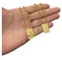 Imagem de Escapulário Masculino 3Mm Tijolinho Banhado A Ouro 18K Luxo