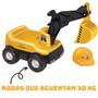 Imagem de Escavadeira Brinquedo Infantil Meninos Interativo Construtor Gigante até 30 kG Caminhão Articulado Working C/ Capacete