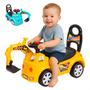 Imagem de Escavadeira de Brinquedo Gigante Retroescavadeira Articulada Trator Infantil