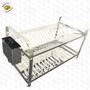 Imagem de Escorredor 12 Pratos Inox Montado Porta Talher Inox