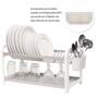 Imagem de Escorredor 20 Pratos Inox Com Porta Talheres