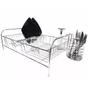 Imagem de Escorredor Cama Inox Para 13 Pratos Com Porta Talheres Jomer