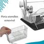 Imagem de Escorredor de Louças Dobrável 21 Pratos Flat Inox Com Bandeja Articulado Cozinha - Westing