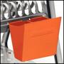 Imagem de Escorredor de louças em aço inox com porta-talheres de plástico laranja - Tramontina