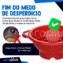 Imagem de Escorredor De Massa Com Alça Vermelho Macarrão Silicone Cabo Profissional Utensílios De Cozinha Frutas Saladas Multiuso