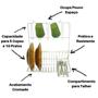 Imagem de Escorredor De Pratos De Parede Suspenso Dobrável 10 Pratos