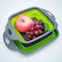 Imagem de Escorredor de Silicone Retratil Quadrado Para Massas Frutas Legumes - Escorredor Dobravel 18CM*29CM
