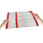Imagem de Escorredor Esteira Extensivo Inox Cozinha Pia Cuba Prato Panela Louça Silicone Compacto Multiuso Pratico Dobravel
