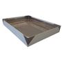 Imagem de Escorredor Fritura Inox Bandeja 30x40x6cm Salgados