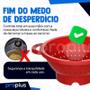 Imagem de Escorredor Massa Alça Vermelho Arroz Macarrão Silicone