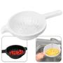 Imagem de Escorredor Multiuso Preto ou Branco Com Cabo Alça Multiuso para Frutas, Arroz, Massas, Macarrão