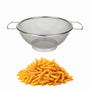 Imagem de Escorredor Peneira de Aço Inox Multiuso Macarrão Massas Arroz Legumes Verduras Salada Com Alças 22cm