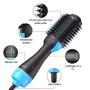 Imagem de Escova 3 em 1 Azul Secadora e Modeladora com Design Ergonômico para Todos os Tipos de Cabelo