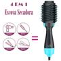 Imagem de Escova 3 em 1 Azul Secadora e Modeladora com Design Ergonômico para Todos os Tipos de Cabelo