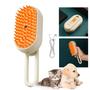 Imagem de Escova a Vapor Eletrica Gato Pet Cao Cachorro Remove Pelo Animal de Estimaçao Higiene Limpeza Bateria Recarregavel Escovaçao Massagem