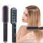 Imagem de Escova Alisadora Cor Preta Bivolt 5 em 1 - Alisa, Hidrata, Modela, Alinha e Anti-Frizz