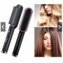 Imagem de Escova Alisadora De Cabelo Elétrica Bivolt, Alisa, Hidrata, Modela, Alinha e Anti Frizz