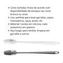 Imagem de Escova Cerdas Silicone 33cm Limpeza Copo Garrafa Mamadeira Taças Potes