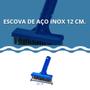 Imagem de Escova Com Cerdas De Aço 12Cm Limpeza De Piscina Alvenaria