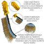 Imagem de Escova de Aço Com Cabo Anatômico Manual Limpeza Churrasqueira Ferrugem Uso Geral Ferramenta de Marca Profissional