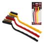 Imagem de Escova De Aco / Nylon Com Cabo De Plastico Kit Com 3 Pecas N - Oem