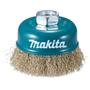 Imagem de Escova de Aço para Esmerilhadeira Tipo Copo Fio Ondulado Banhado em Latão 90mm Makita D-55360