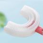 Imagem de Escova de Dente Infantil Bebe Formato U 360 Power Dent Ursinho Cerdas de Silicone Extra Macias Higiene e Cuidado do Bebe