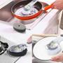 Imagem de Escova de Limpeza 2 em 1 Dispenser Detergente Esponja Limpa Cozinha Louça