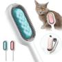 Imagem de Escova de Limpeza 2 em 1 para Animais de Estimação Depilador Massageador Removedor de Pelo Depilação Cães e Gatos