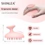 Imagem de Escova de shampoo para massageador de couro cabeludo SHINLEA Silicone Pink