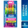 Imagem de Escova Dental Oral-B Color Collection Pack Familia 5 Unidades