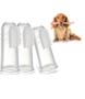 Imagem de Escova Dental Pet Dedal Em Silicone Kit com 3 Unidades