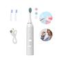 Imagem de Escova Elétrica Higiene Oral 3 Modos Limpeza dos Dentes Recarregável USB Com Refil