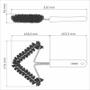 Imagem de Escova para grelha tramontina churrasco com estrutura de aço inox com cerdas de nylon e cabo de polipropileno