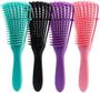 Imagem de Escova Polvo para Cabelos Cacheados e Crespos Desembaraçadora Anti-Quebra 8 Pontas Flexíveis Pente Dedoliss - PANAMI