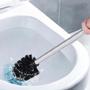 Imagem de Escova Sanitária Com Suporte Inox Vassourinha De Limpeza Para Vaso Privada Banheiro Com Cerdas Flexíveis Lyor Casa Limpa