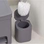 Imagem de Escova Sanitária em Aço Inox com Suporte Escova Para Vaso Sanitário Dual Ou Martiplast