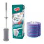 Imagem de Escova Sanitária para Banheiro Com Kit C/10 Refis - Flash Limp