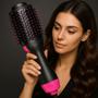 Escova Secadora Profissional Seca Alisa E Modela Cabelo Com Cabo - New comercio Imagem de Escova Secadora Profissional Seca Alisa E Modela Cabelo Com Cabo