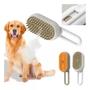 Imagem de Escova Vaporizadora Tira Pelos para Cães Gatos USB Massageadora Pet Cerdas Macias