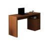 Imagem de Escritório com Mesa para Computador 2 Gavetas Com Armário Prateleiras Portas Amendoa - FdECOR